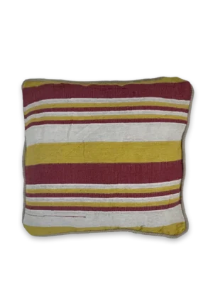 Funda almohada rayada naranja