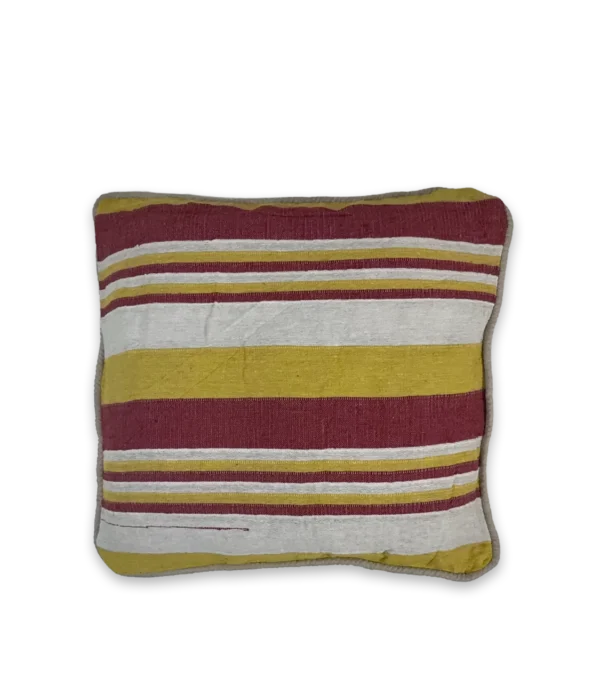 Funda almohada rayada naranja