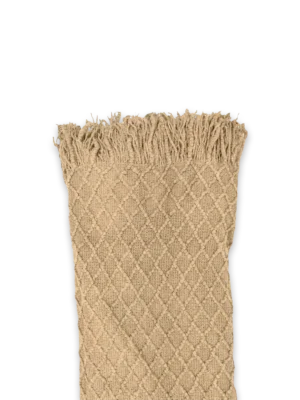 Manta marrón crema 100% fibras acrílicas