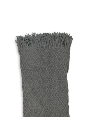 Manta gris oscura 100% fibras acrílicas