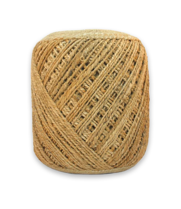 Puff Redondo 40 x 45 cm yute Cruzado