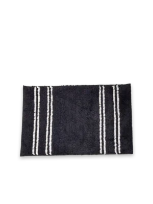 Tapete para baño negro con Líneas