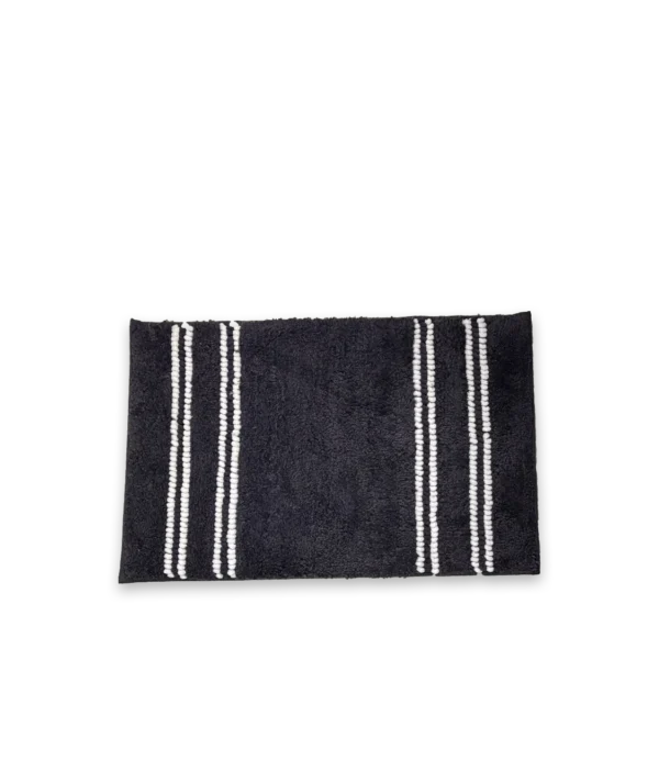 Tapete para baño negro con Líneas