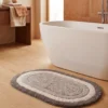 Tapete de baño 100% algodón redondeado