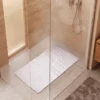 Tapete para baño con sopapa 100% PVC blanco