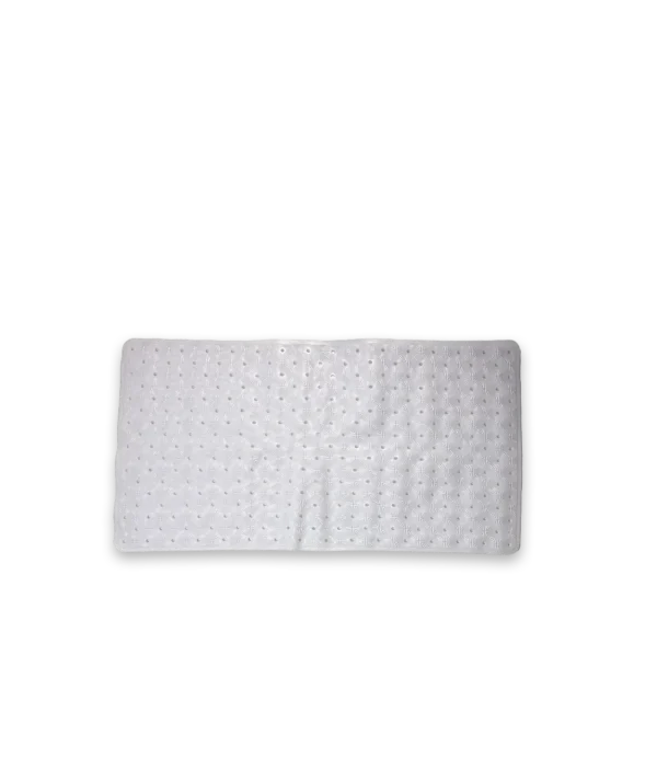 Tapete para baño con sopapa 100% PVC blanco