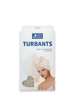 Turbante poliester beige 29x75cm