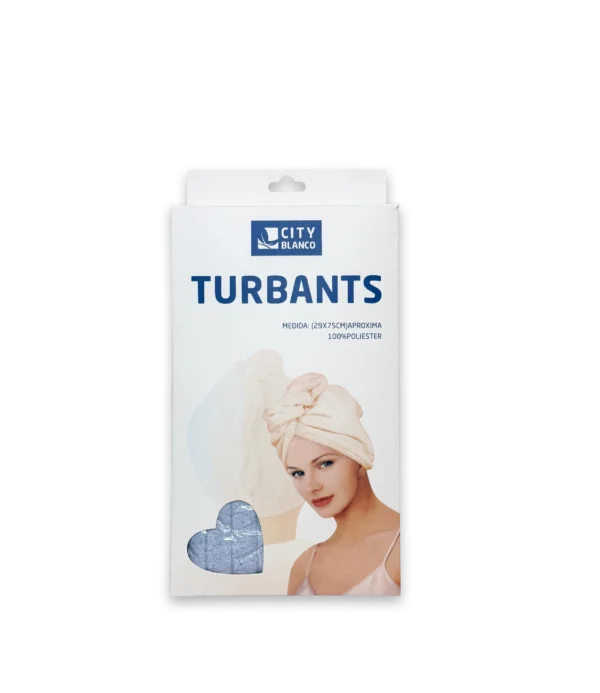 Turbante poliester cielo