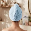 Turbante poliester cielo