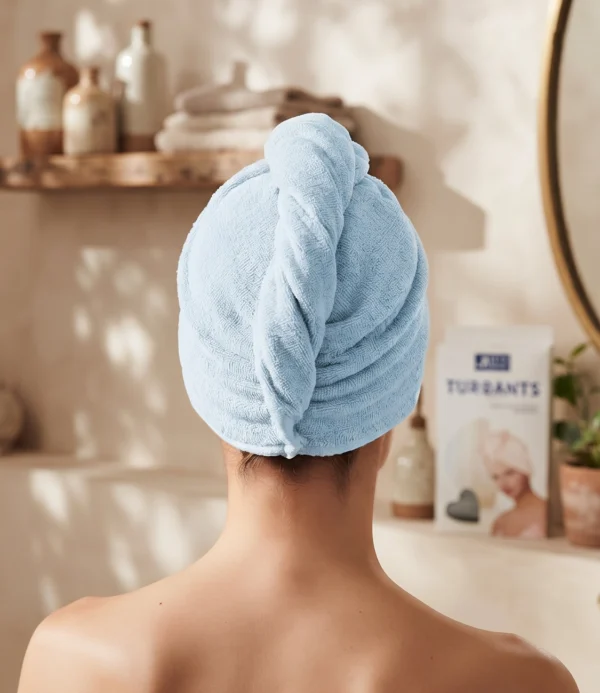 Turbante poliester cielo