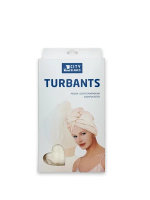 Turbante poliester crema 29x75cm