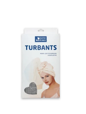 Turbante poliester gris 29x75cm