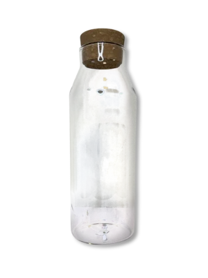 Botella de vidrio simple con tapa