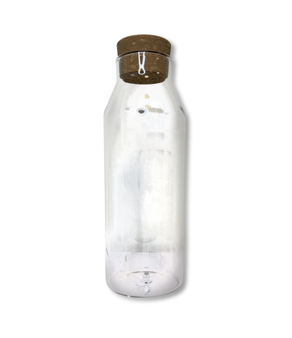 CRI-BOTE-SIMPLE-01 Botella de vidrio simple con tapa