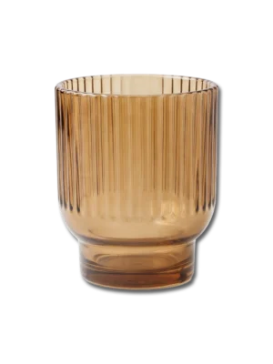Vaso Vidrio Mister Kook Cortina ámbar