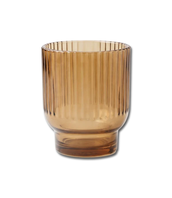 Vaso Vidrio Mister Kook Cortina ámbar