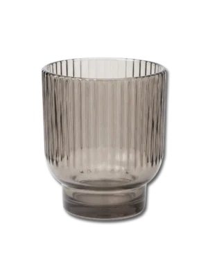 Vaso Vidrio Mister Kook Cortina Gris Oscuro