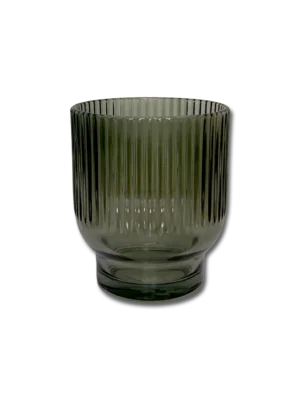 Vaso Vidrio Mister Kook Cortina Verde Oscuro