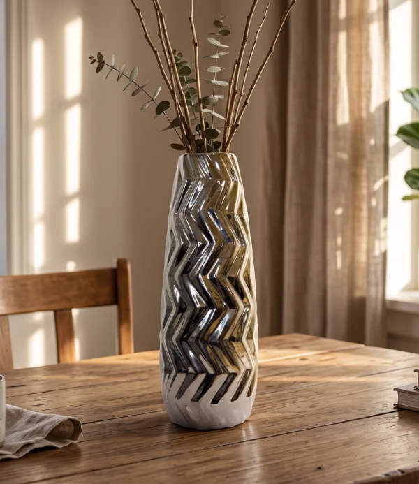 Florero zigzag moderno