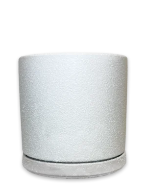 Maceta blanca grande