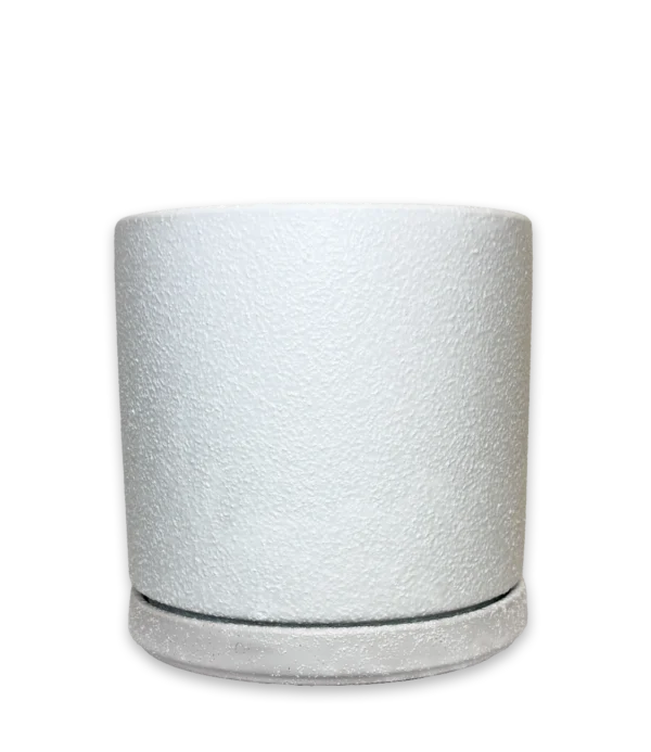 Maceta blanca grande
