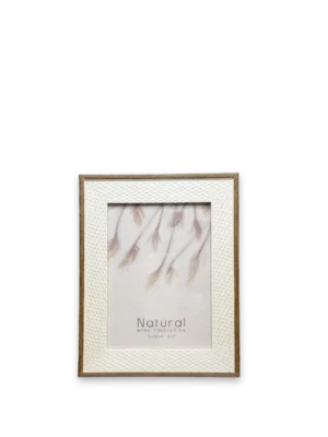 Marco Natural 13x18 tejido claro marco beige