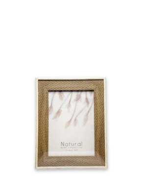 Marco Natural 13x18 tejido oscuro marco beige