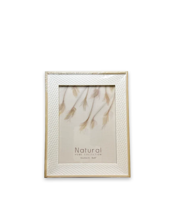 Marco Natural 15x20 tejido claro marco beige