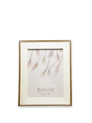 Marco Natural 15x20 tejido claro marco oscuro