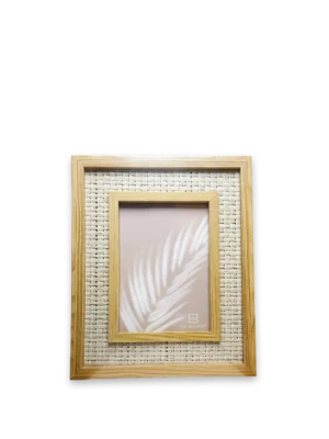 Marco VGO 13x18 tejido mimbre claro