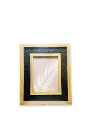 Marco VGO 13x18 tejido mimbre oscuro