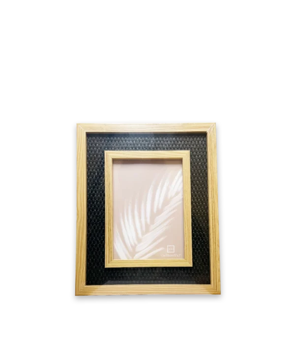 Marco VGO 13x18 tejido mimbre oscuro