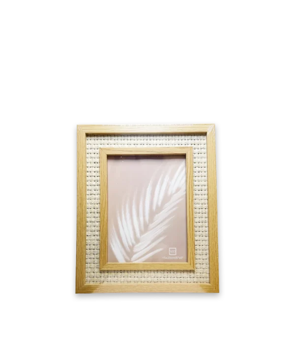 Marco VGO 15x20 tejido mimbre claro