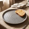 Plato postre Fushion Grey