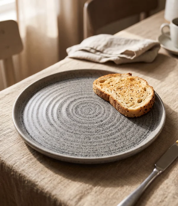Plato postre Fushion Grey