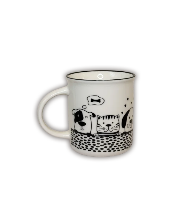 Taza perrito hambriento