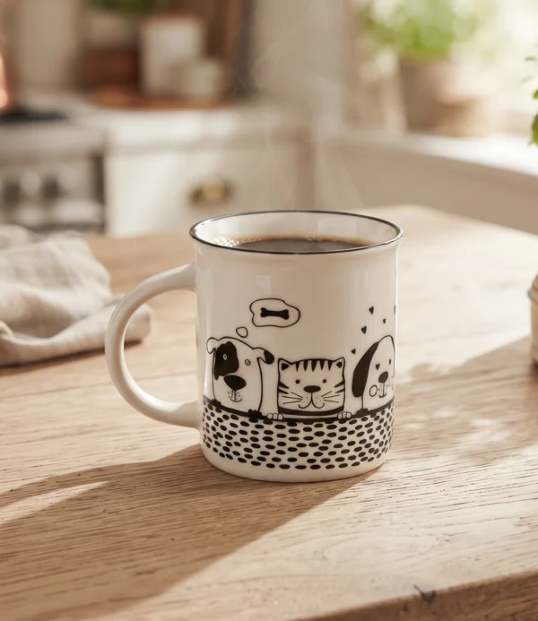 Taza perrito hambriento