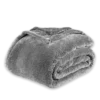 Manta peluche gris